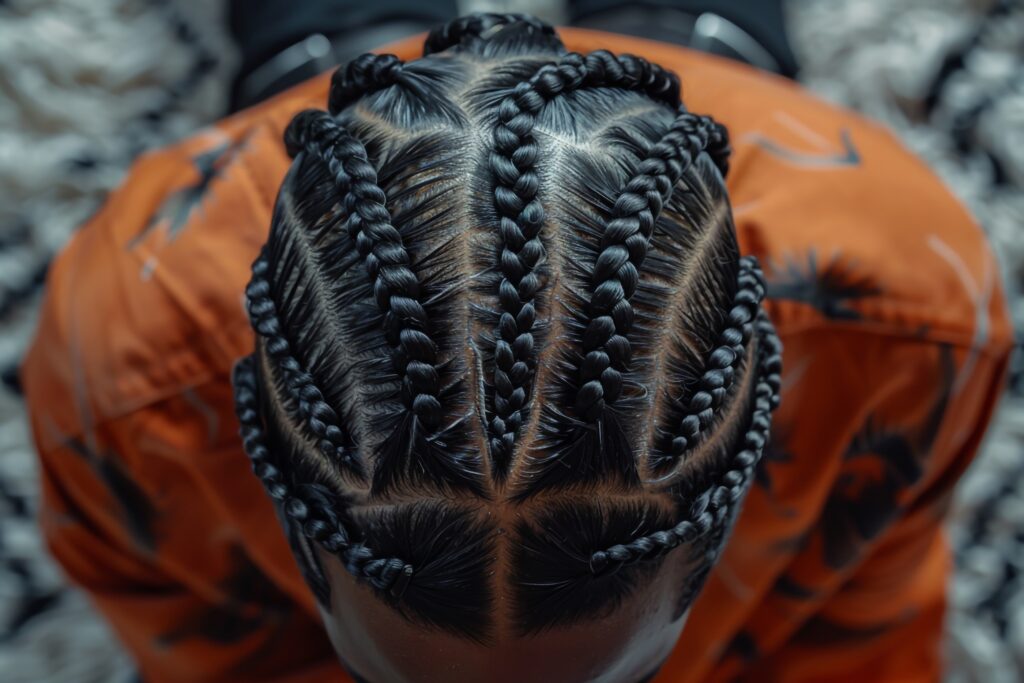 Kustomoidut cornrows hiusletit